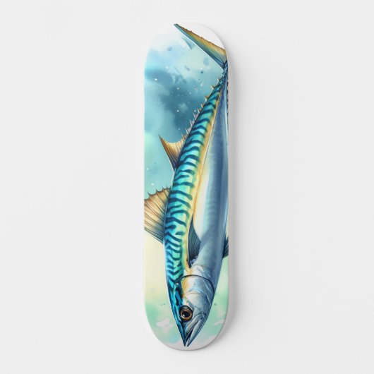 Watercolor Series: Mackerel Skateboard (Vorderseite)
