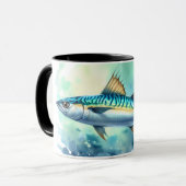 Watercolor Series: Mackerel Tasse (Vorderseite Links)