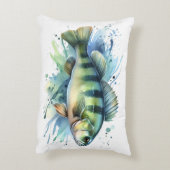 Watercolor Series: Perch Dekokissen (Rückseite(Vertikal))