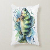 Watercolor Series: Perch Dekokissen (Vorderseite(Vertikal))