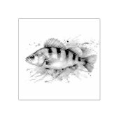 Watercolor Series: Perch Gummistempel (Prägung)