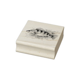 Watercolor Series: Perch Gummistempel