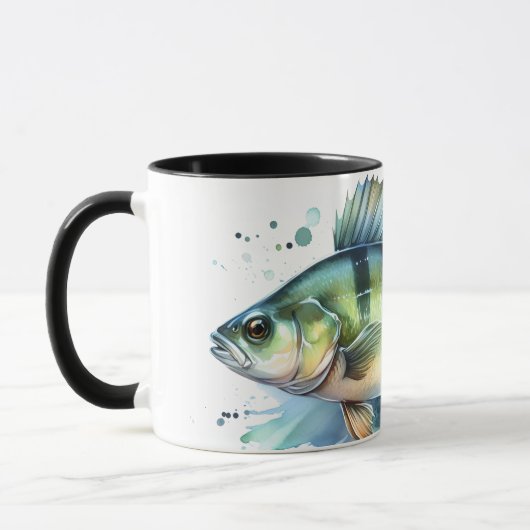 Watercolor Series: Perch Tasse (Links)
