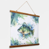 Watercolor Series: Perch Wandteppich Mit Holzrahmen (Gewinkelt)