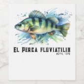 Watercolor Series: Perch Weinetikett (Einzelnes Label)