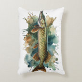 Watercolor Series: Pike Dekokissen (Vorderseite(Vertikal))