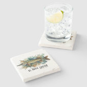 Watercolor Series: Pike Steinuntersetzer (Seitenansicht)