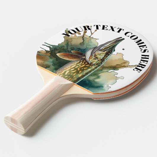 Watercolor Series: Pike Tischtennis Schläger (Vorderseite)
