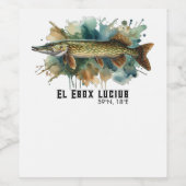 Watercolor Series: Pike Weinetikett (Einzelnes Label)