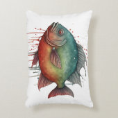 Watercolor Series: Piranha Dekokissen (Vorderseite(Vertikal))