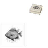 Watercolor Series: Piranha Gummistempel (Stempel)