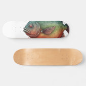 Watercolor Series: Piranha Skateboard (Horizontal)