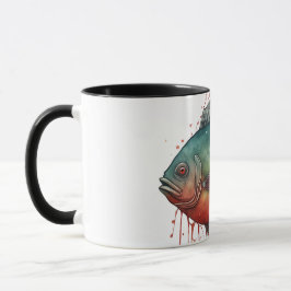 Watercolor Series: Piranha Tasse