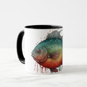 Watercolor Series: Piranha Tasse (Vorderseite Links)