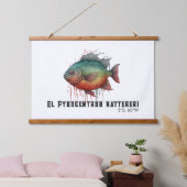 Watercolor Series: Piranha Wandteppich Mit Holzrahmen (Schlafzimmer)