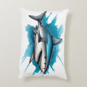Watercolor Series: Shark Dekokissen (Rückseite(Vertikal))