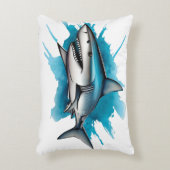 Watercolor Series: Shark Dekokissen (Vorderseite(Vertikal))