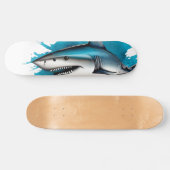 Watercolor Series: Shark Skateboard (Horizontal)