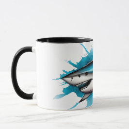 Watercolor Series: Shark Tasse