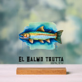 Watercolor Series: Trout/Salmon Acrylschild (Neutral)