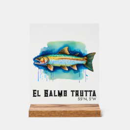 Watercolor Series: Trout/Salmon Acrylschild