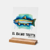 Watercolor Series: Trout/Salmon Acrylschild (Winkel)