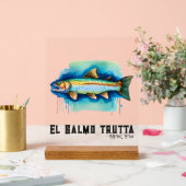 Watercolor Series: Trout/Salmon Acrylschild (Hochzeit)