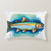 Watercolor Series: Trout/Salmon Dekokissen (Rückseite)
