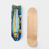 Watercolor Series: Trout/Salmon Skateboard (Vorderseite)