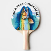 Watercolor Series: Trout/Salmon Tischtennis Schläger (Rückseite)