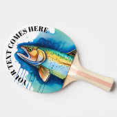 Watercolor Series: Trout/Salmon Tischtennis Schläger (Seitenansicht)