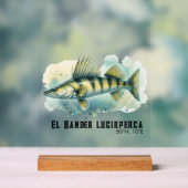 Watercolor Series: Zander/Walleye Acrylschild (Neutral)