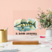 Watercolor Series: Zander/Walleye Acrylschild (Hochzeit)