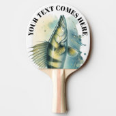 Watercolor Series: Zander/Walleye Tischtennis Schläger (Rückseite)