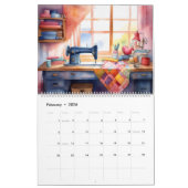 Watercolor Sewing Room Kalender (Feb 2026)