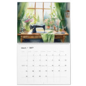 Watercolor Sewing Room Kalender (Mär 2027)