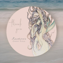 Watercolor Sexy Mermaid Pink Vielen Dank