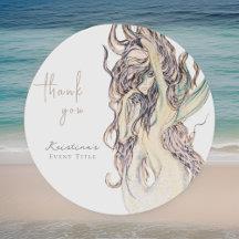 Watercolor Sexy Mermaid Stylish Vielen Dank