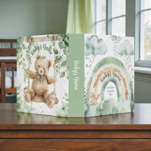 Watercolor Shades of Green Baby Photos