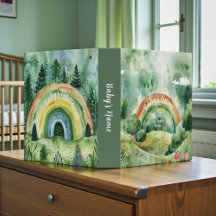 Watercolor Shades of Green Rainbow Baby Photos