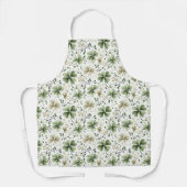 Watercolor Shamrock Kitchen Apron | Irish Gift Schürze (Vorderseite)