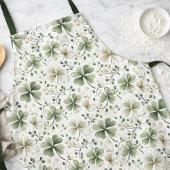 Watercolor Shamrock Kitchen Apron | Irish Gift Schürze