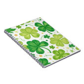 Watercolor Shamrock Pattern Notizblock (Rechte Seite)