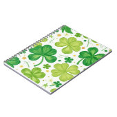 Watercolor Shamrock Pattern Notizblock (Linke Seite)