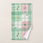 Watercolor Shamrock Plaid Towel Set (Handtuch)
