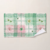 Watercolor Shamrock Plaid Towel Set (Handtuch)
