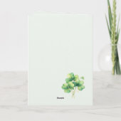Watercolor Shamrock St. Patrick's Day Card Karte (Rückseite)