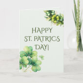 Watercolor Shamrock St. Patrick's Day Card Karte (Vorderseite)