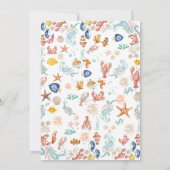 Watercolor She is Catch Ocean Theme Bridal Shower Einladung (Rückseite)