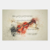 Watercolor Sheet Music and Violin Wrapping Sheets Geschenkpapier Set (Vorderseite 3)